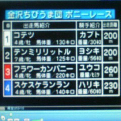 100505金沢競馬ポニーレース01　出走表