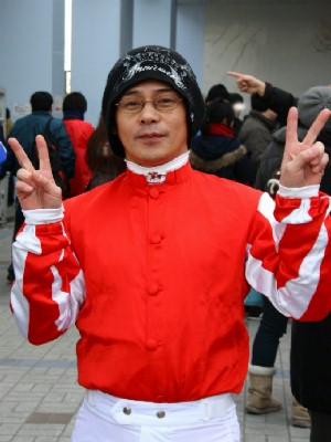 2012正月開催　騎手お出迎えイベントでの　岩城方元騎手