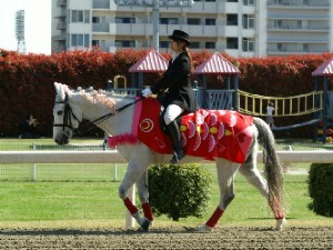 川崎競馬の誘導馬　４月開催　桜＆こいのぼり　赤Ｖｅｒ　トーチくん１