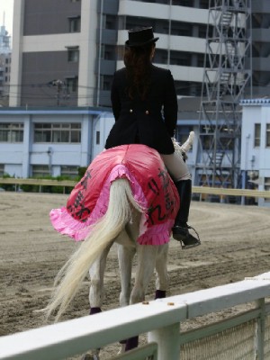 川崎競馬の誘導馬　４月開催　桜Ｖｅｒ　ユーちゃん　５.jpg